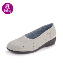 Pansy 日本新款女鞋浅口坡跟妈妈鞋4422