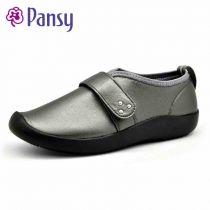  Pansy秋季新品中老年女鞋高脚背舒适妈妈鞋7705