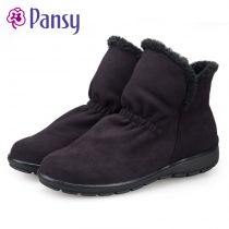 Pansy日本秋冬季女雪地靴保暖女靴4573